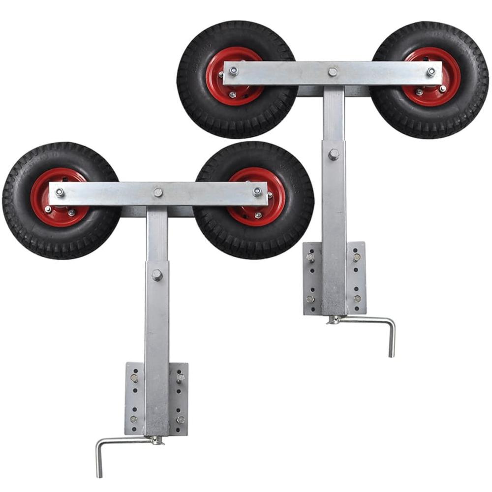 Boat Trailer Double Wheel Bow Support Set of 2 2' - 3', 141551