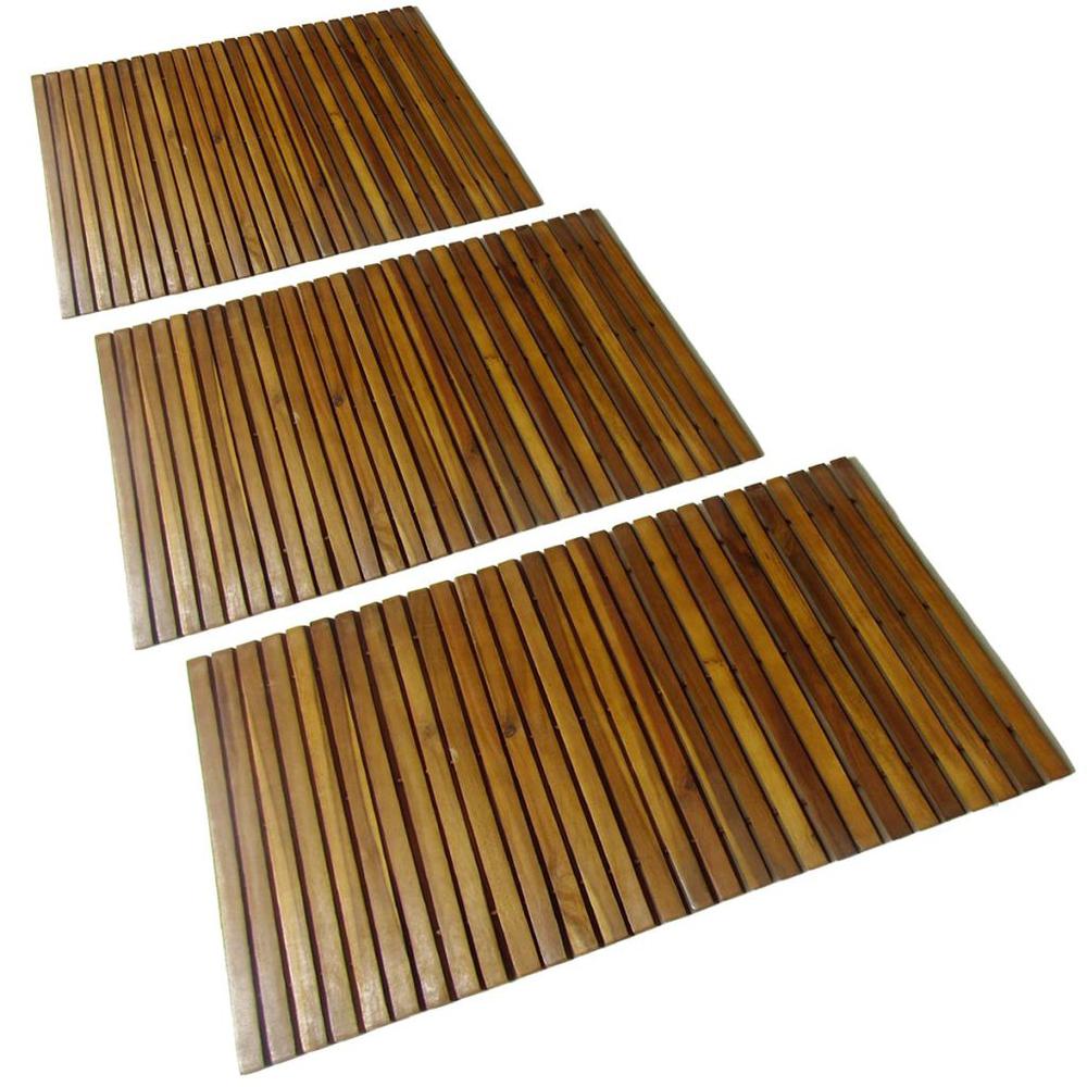 vidaXL 3 pcs Acacia Bath Mat 31.5"x19.7", 271769