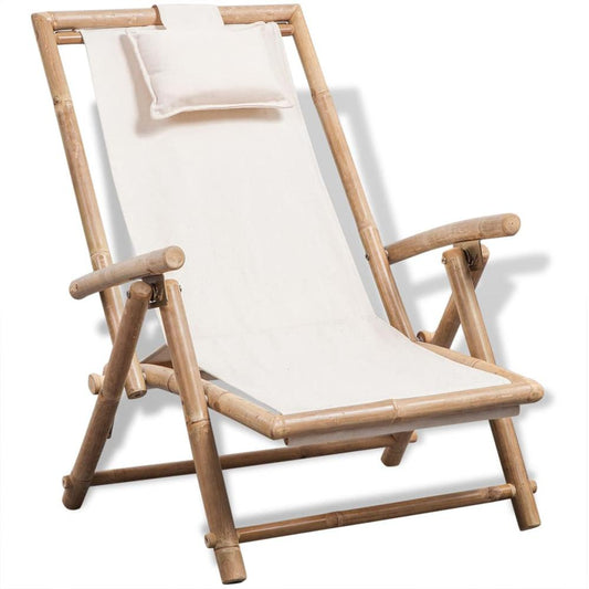 vidaXL Outdoor Deck Chair Bamboo, 41893