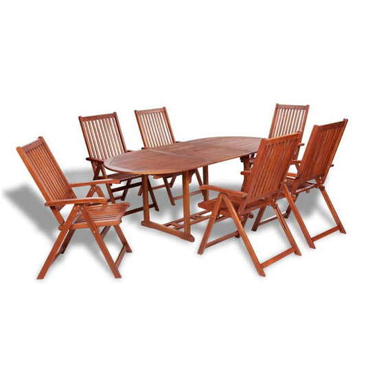 vidaXL 7 Piece Outdoor Dining Set Solid Acacia Wood, 41814