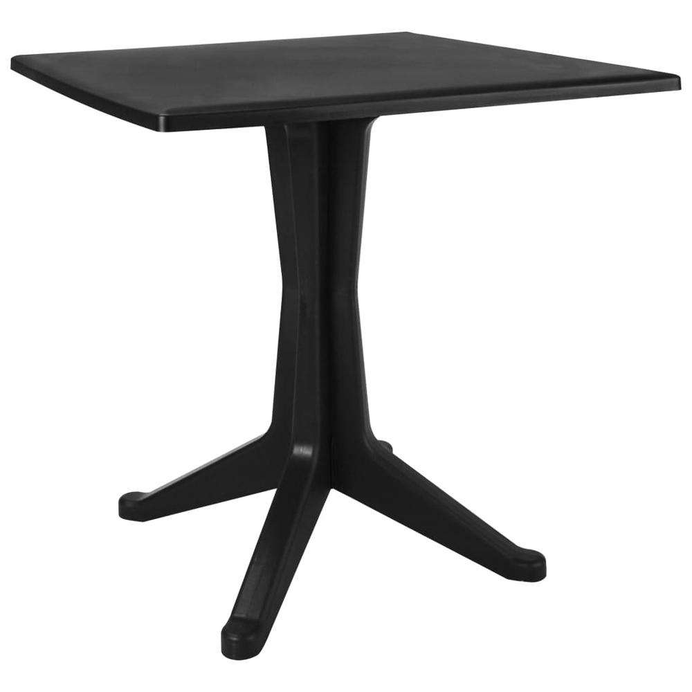 vidaXL Garden Table Anthracite  27.6"x27.6"x28.2" Plastic, 45617