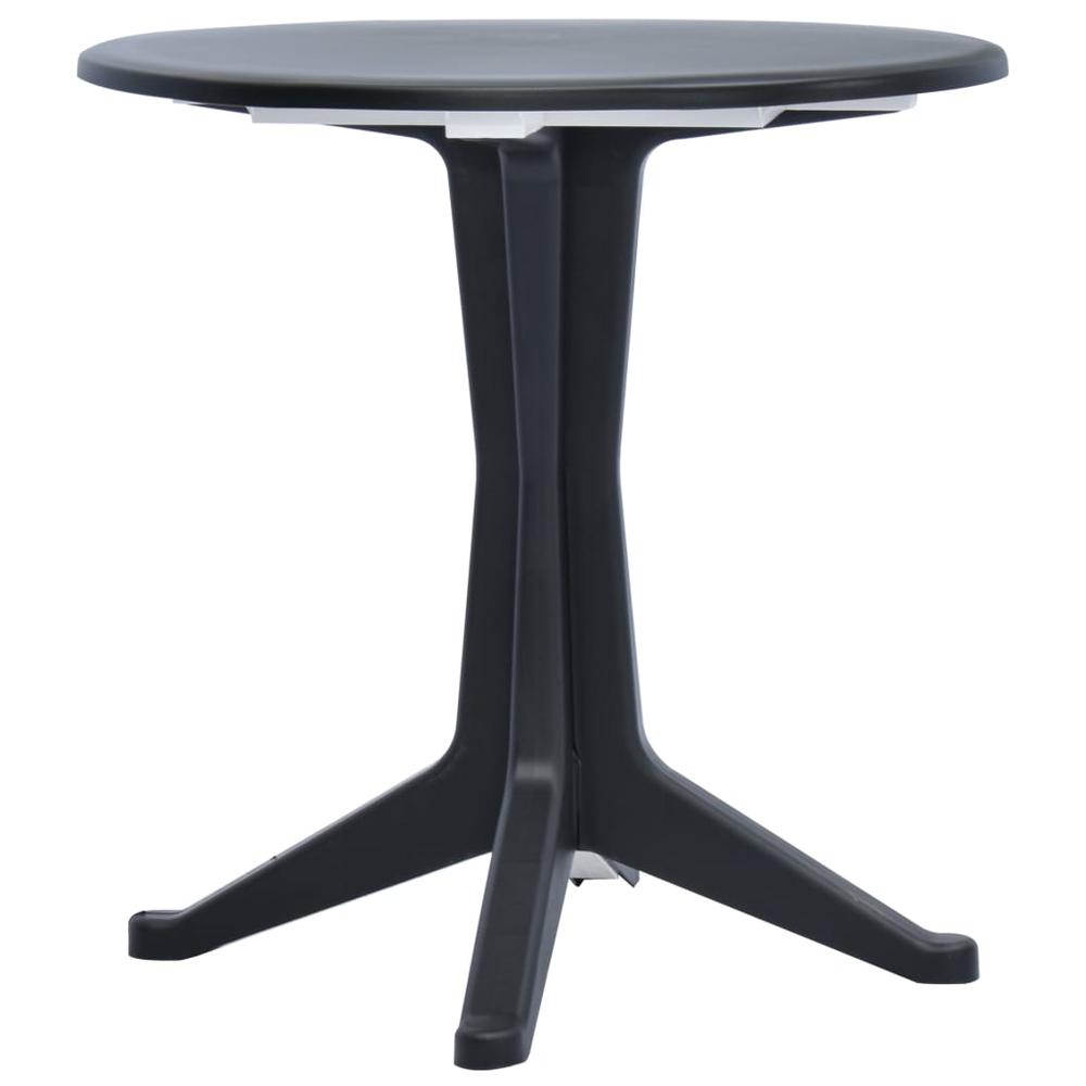 vidaXL Garden Table Anthracite 27.6" Plastic, 45619