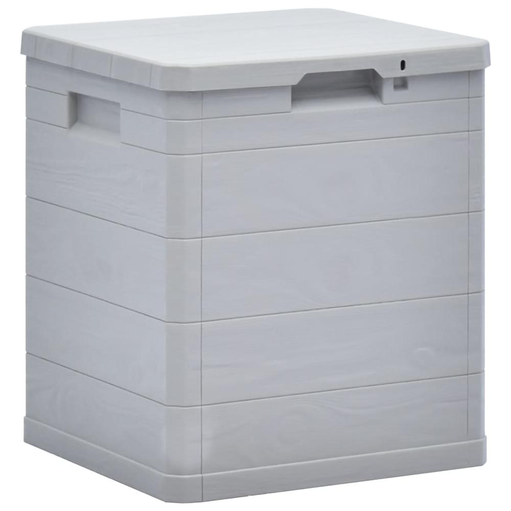 vidaXL Garden Storage Box 23.8 gal Light Gray, 45683