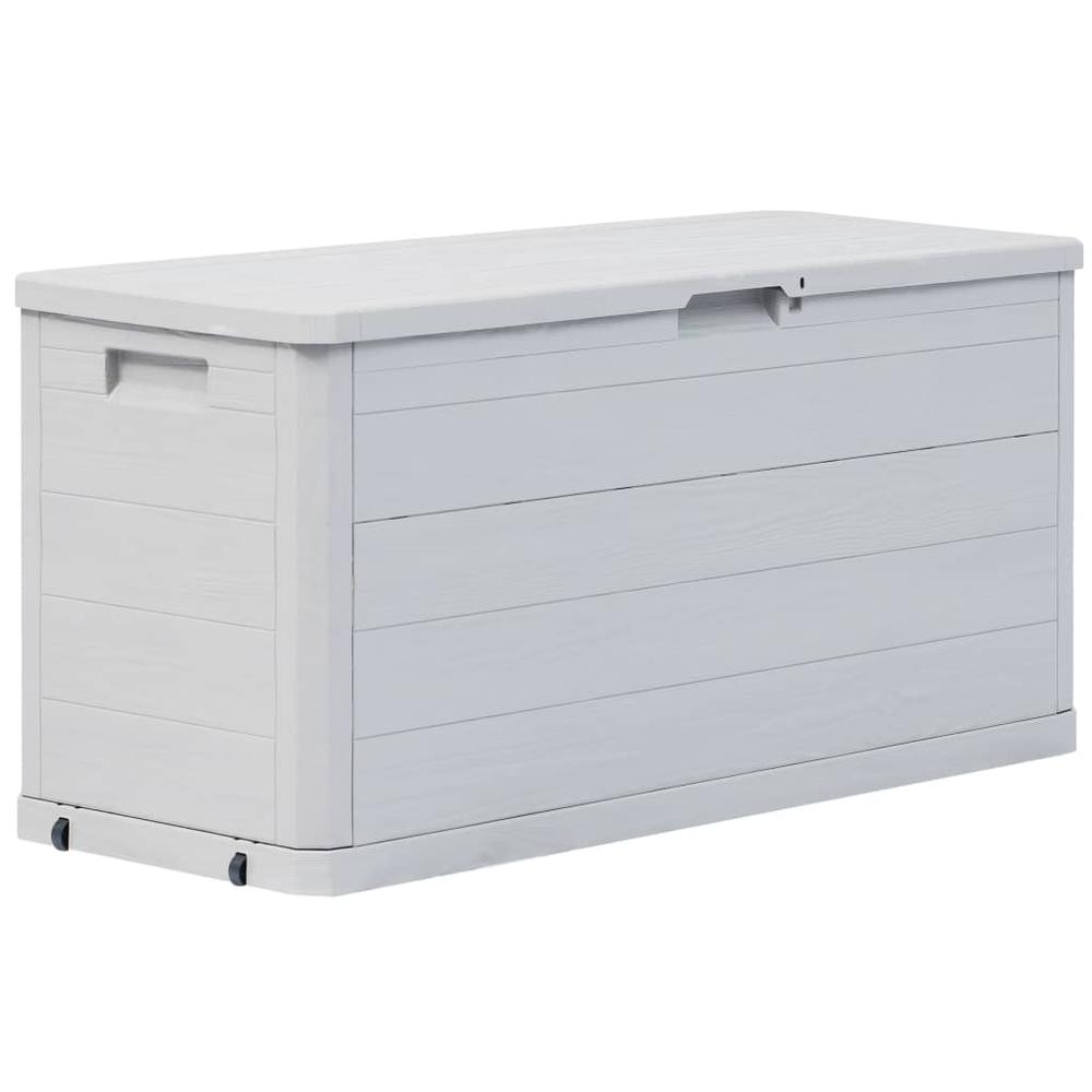 vidaXL Garden Storage Box 74 gal Light Gray, 45686