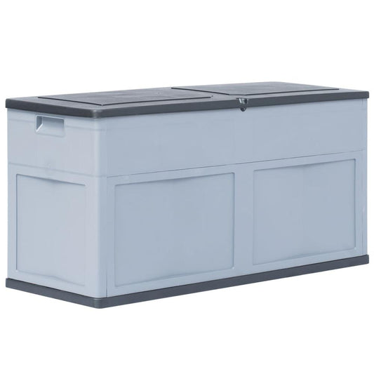 vidaXL Garden Storage Box 84.5 gal Gray Black, 45689