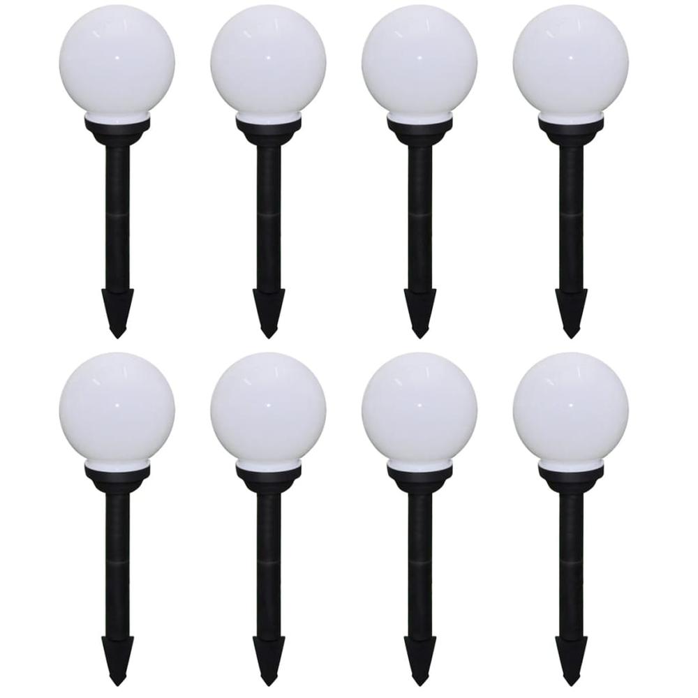 vidaXL Outdoor Pathway Lamps 8 pcs LED 5.9" with Ground Spike 7114