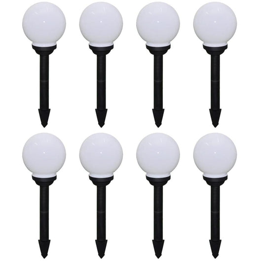 vidaXL Outdoor Pathway Lamps 8 pcs LED 5.9" with Ground Spike 7114