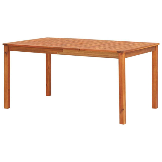 vidaXL Garden Table 59"x35.4"x29.1" Solid Acacia Wood, 45962