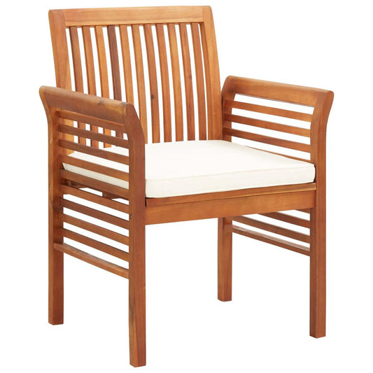 vidaXL Garden Dining Chair with Cushion Solid Acacia Wood 5964