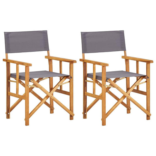 vidaXL Director's Chairs 2 pcs Solid Acacia Wood, 45947