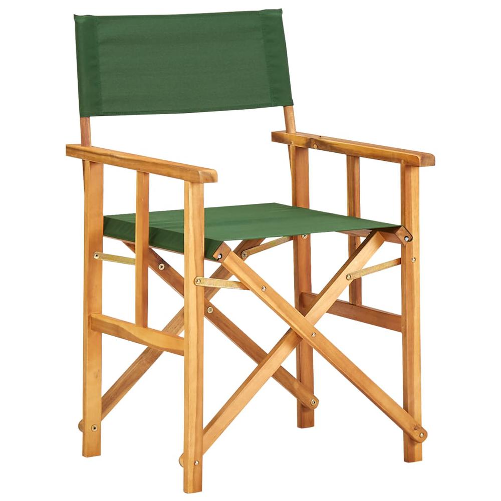 vidaXL Director's Chair Solid Acacia Wood Green, 45953