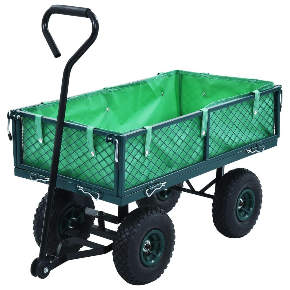 vidaXL Garden Hand Trolley Green 551.2 lbs, 145509