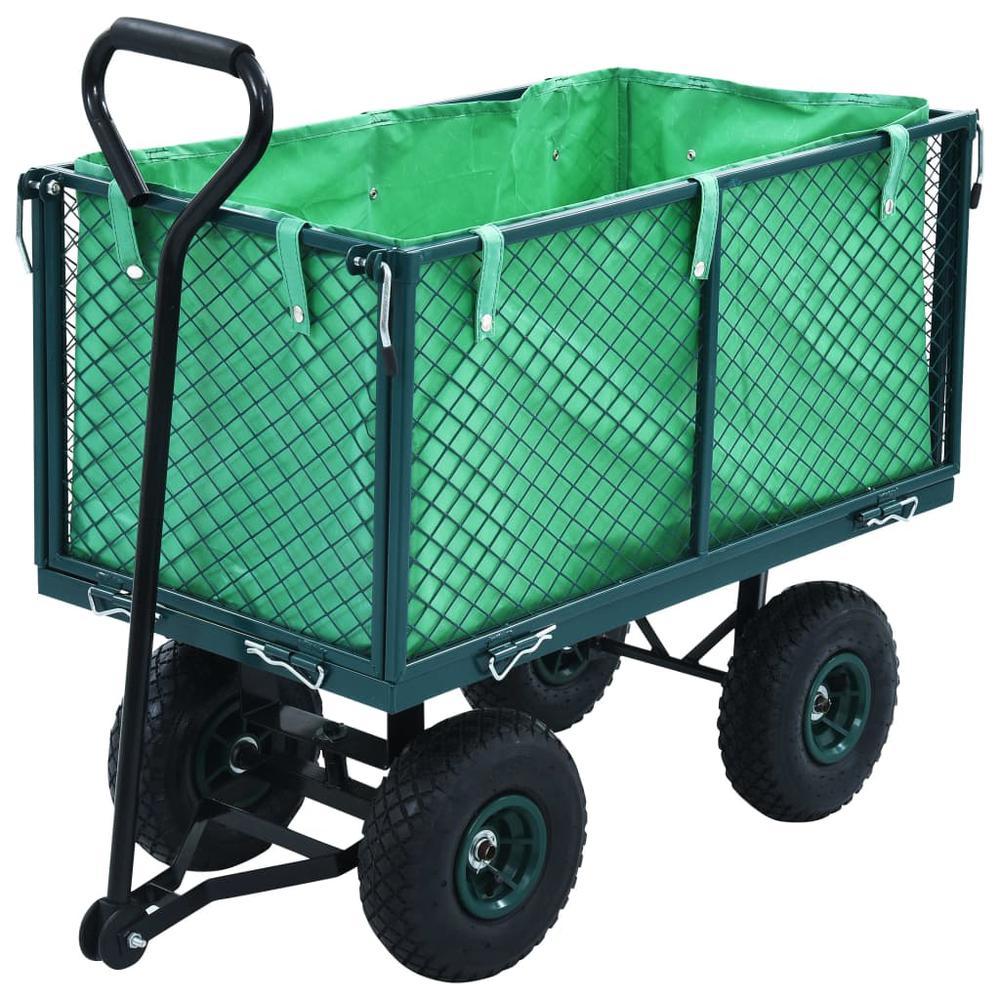 vidaXL Garden Hand Trolley Green 771.6 lbs, 145510