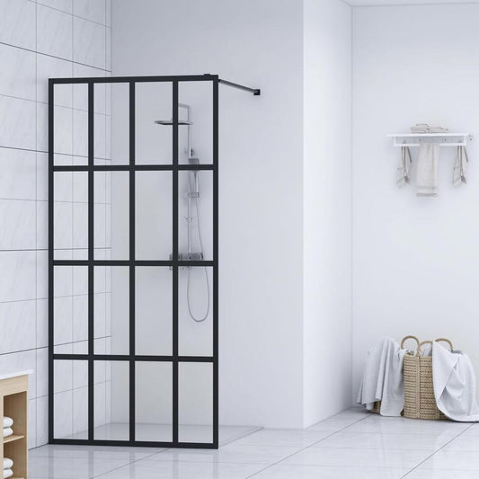 vidaXL Walk-in Shower Screen Tempered Glass 35.4"x76.8", 145675