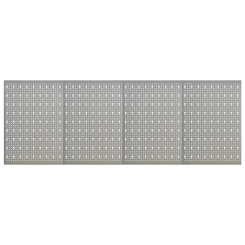 vidaXL Wall-mounted Peg Boards 4 pcs 15.7"x22.8" Steel, 145350