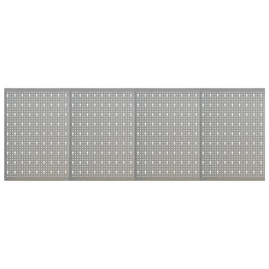 vidaXL Wall-mounted Peg Boards 4 pcs 15.7"x22.8" Steel, 145350