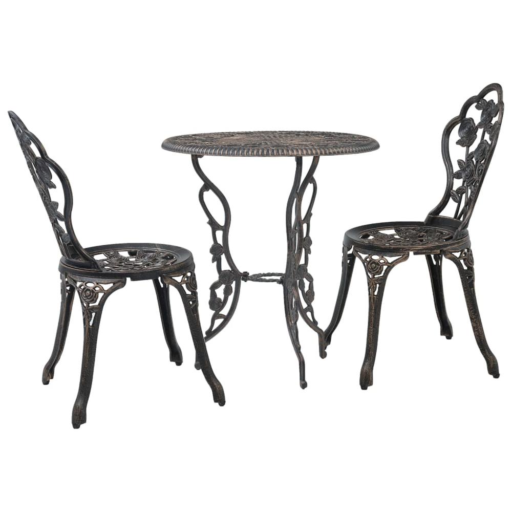 vidaXL 3 Piece Bistro Set Cast Aluminium, 47858