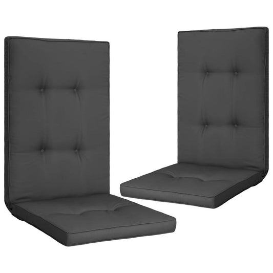 vidaXL Garden Chair Cushions 2 pcs Anthracite 47.2"x19.7"x2", 47508