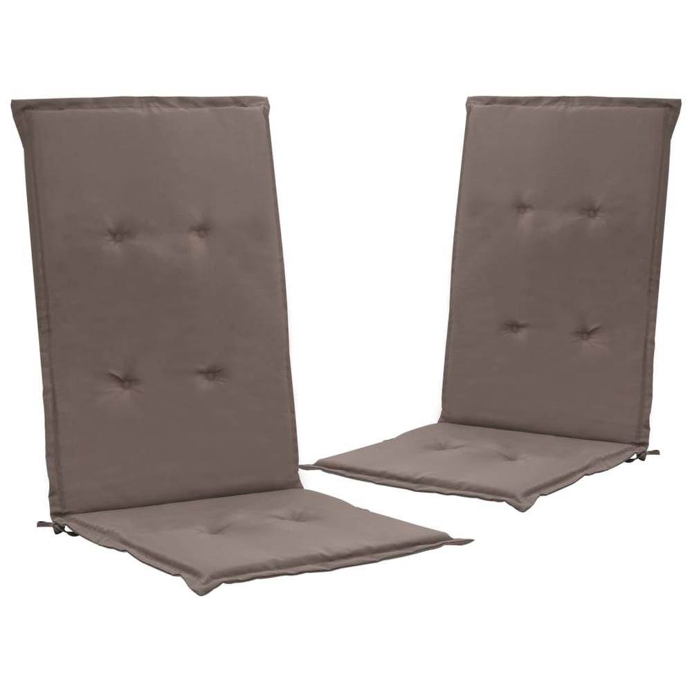 vidaXL Garden Chair Cushions 2 pcs Taupe 47.2"x19.7"x1.2", 47540