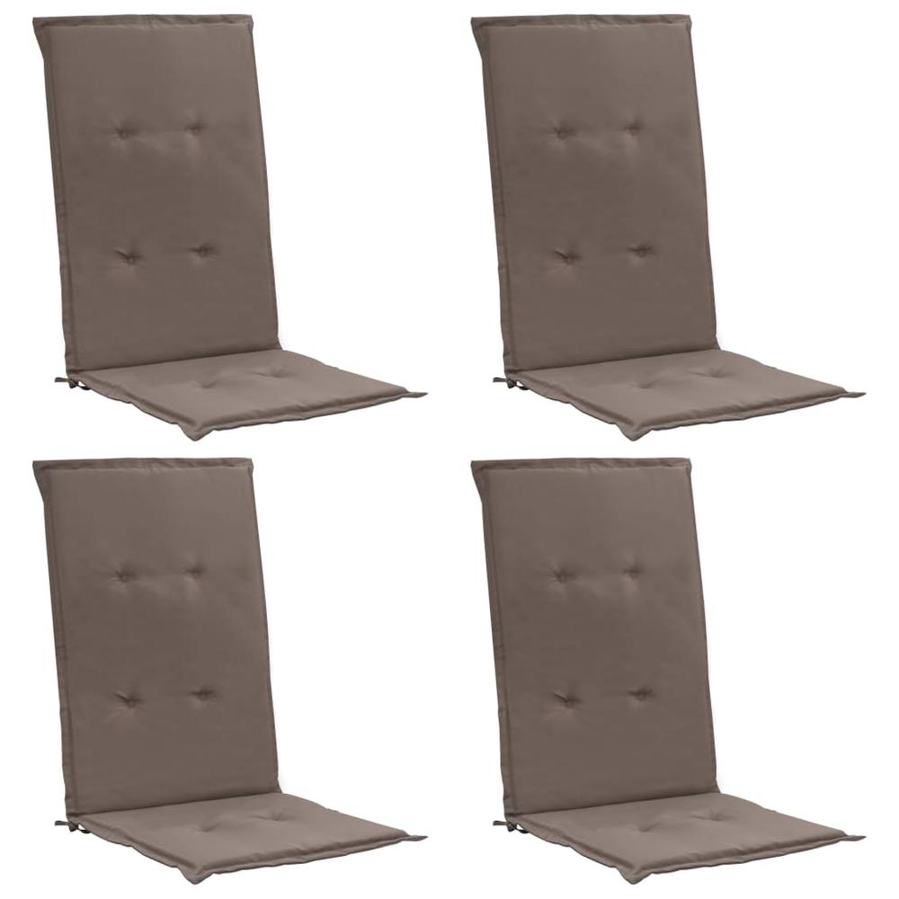 vidaXL Garden Chair Cushions 4 pcs Taupe 47.2"x19.7"x1.2", 47541