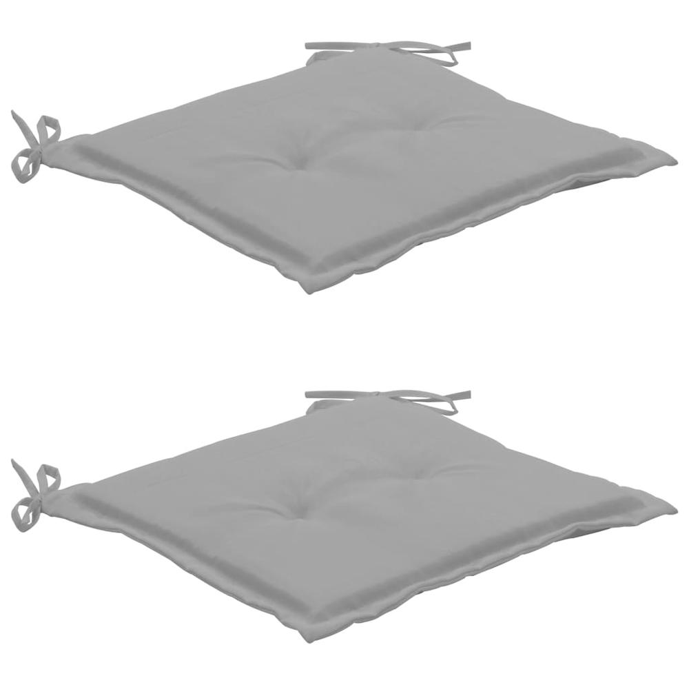 vidaXL Garden Chair Cushions 2 pcs Gray 19.7"x19.7"x1.2", 47597