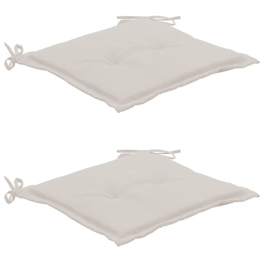 vidaXL Garden Chair Cushions 2 pcs Cream 19.7"x19.7"x1.2", 47599