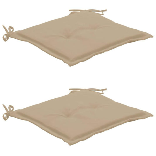 vidaXL Garden Chair Cushions 2 pcs Beige 19.7"x19.7"x1.2", 47605