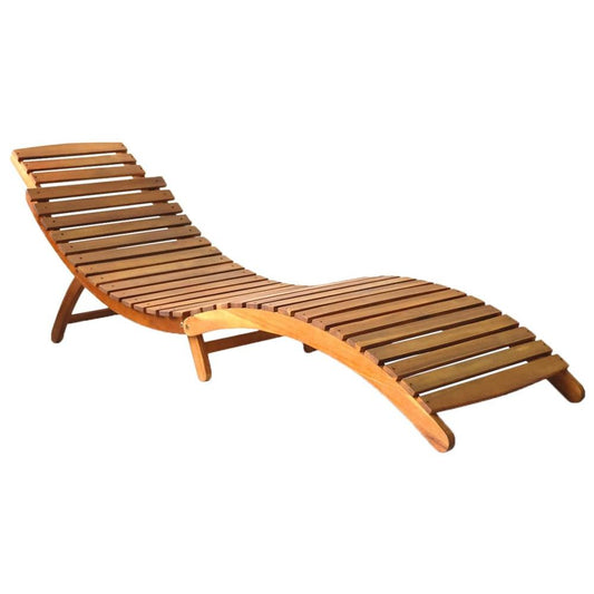 vidaXL Sun Lounger Solid Acacia Wood Brown, 46650