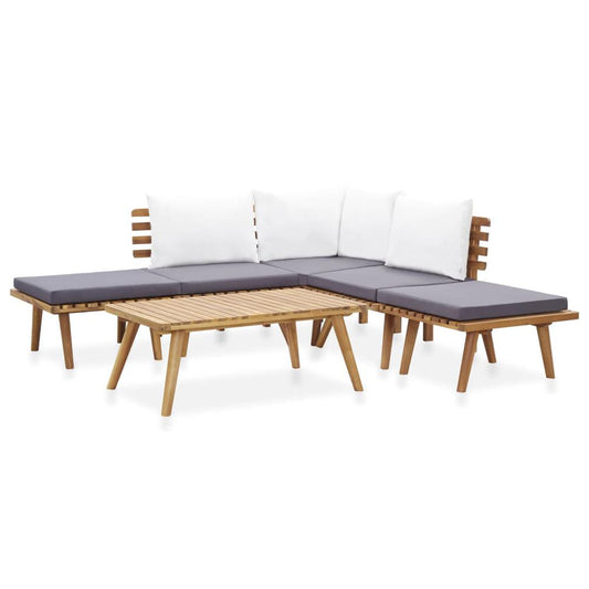 vidaXL 6 Piece Garden Lounge Set Solid Acacia Wood, 46677