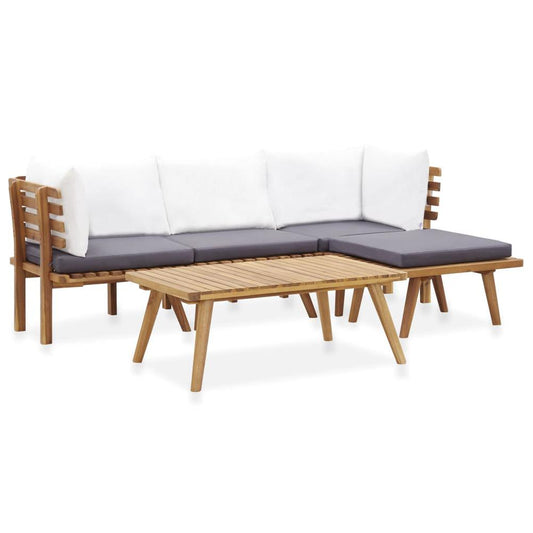 vidaXL 5 Piece Garden Lounge Set Solid Acacia Wood, 46678