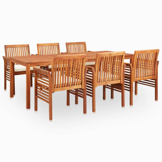 vidaXL 7 Piece Outdoor Dining Set with Cushions Solid Acacia Wood, 278899