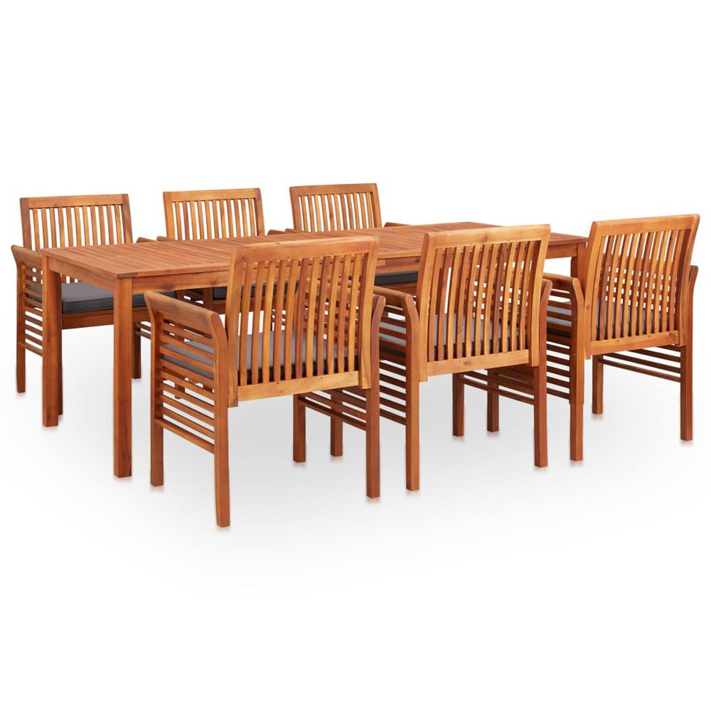 vidaXL 7 Piece Outdoor Dining Set with Cushions Solid Acacia Wood, 278905