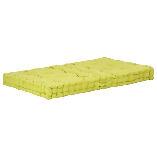 vidaXL Pallet Floor Cushion Cotton 47.2"x31.5"x3.9" Green, 48686