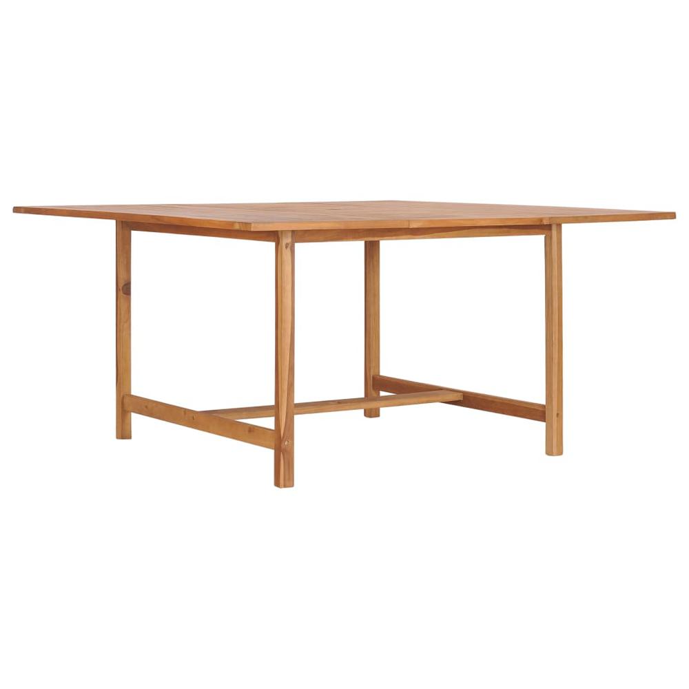 vidaXL Garden Table 59.1"x59.1"x29.9" Solid Teak Wood, 49008