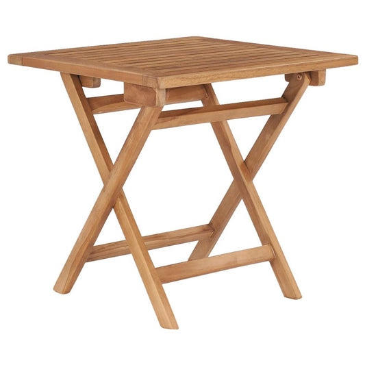 vidaXL Folding Garden Table 17.7"x17.7"x17.7" Solid Teak Wood, 48977