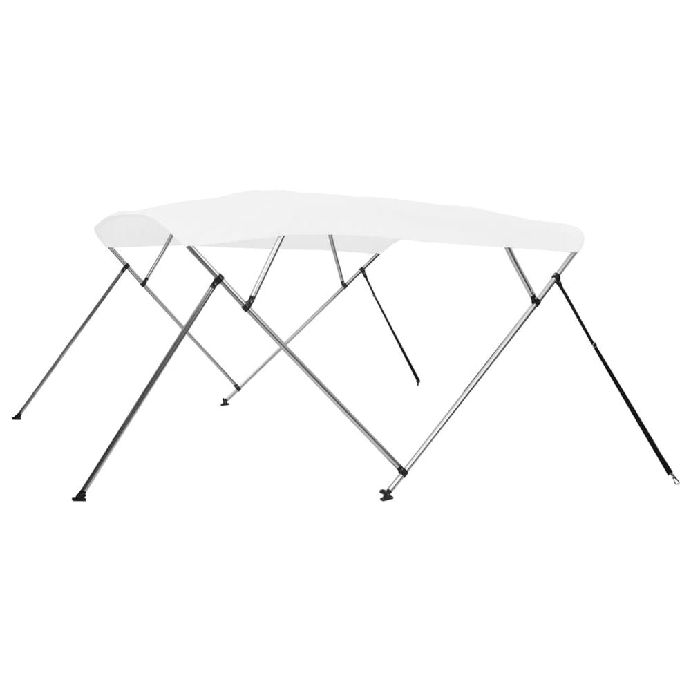 vidaXL 4 Bow Bimini Top White 8'x6.9'x3.8', 92369