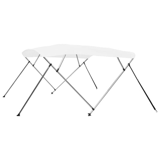 vidaXL 4 Bow Bimini Top White 8'x6.9'x3.8', 92369