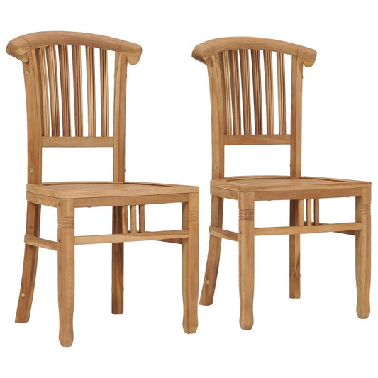 vidaXL Garden Chairs 2 pcs Solid Teak Wood 9433