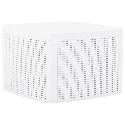 vidaXL Side Table White 21.3"x21.3"x14.4" Plastic, 48774