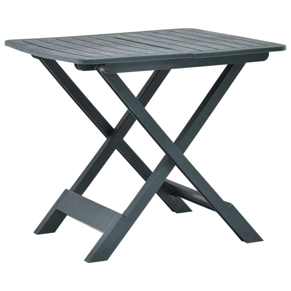 vidaXL Folding Garden Table Green 31.1"x28.3"x27.6" Plastic 8791