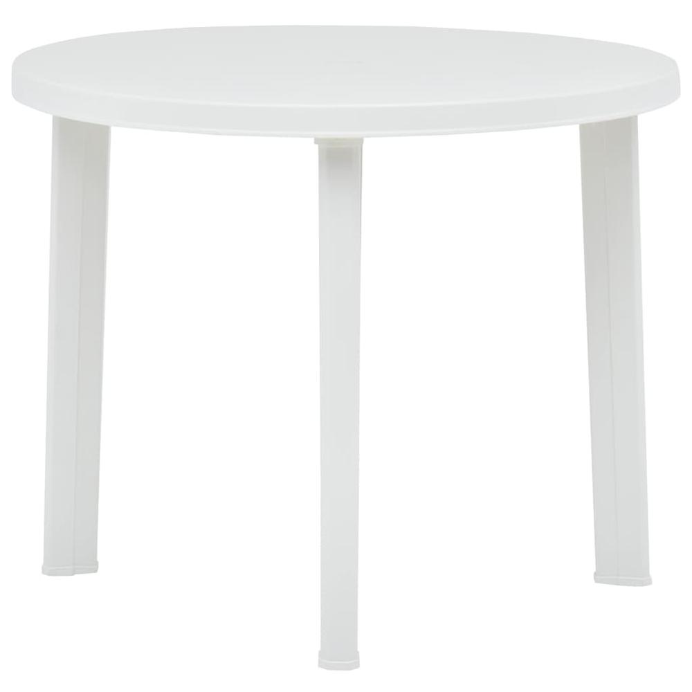 vidaXL Garden Table White 35" Plastic 8805