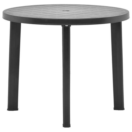 vidaXL Garden Table Anthracite 35" Plastic 8807