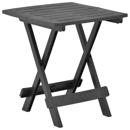 vidaXL Folding Garden Table Anthracite 17.7"x16.9"x19.7" Plastic 8810