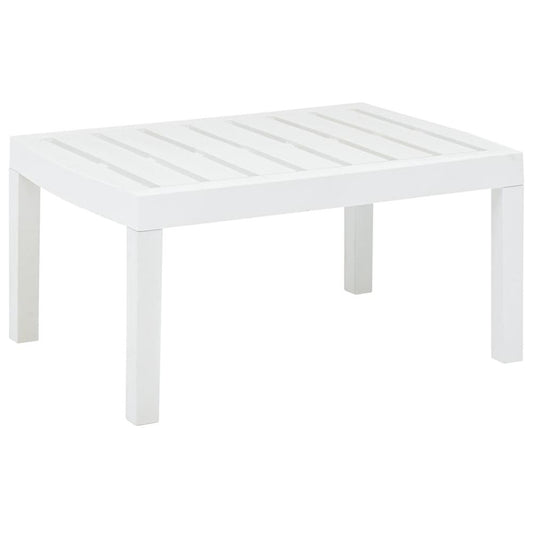 vidaXL Lounge Table White 30.7"x21.7"x15" Plastic, 48814