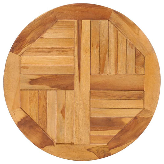 vidaXL Rotating Table Disk Solid Teak Wood, 49386