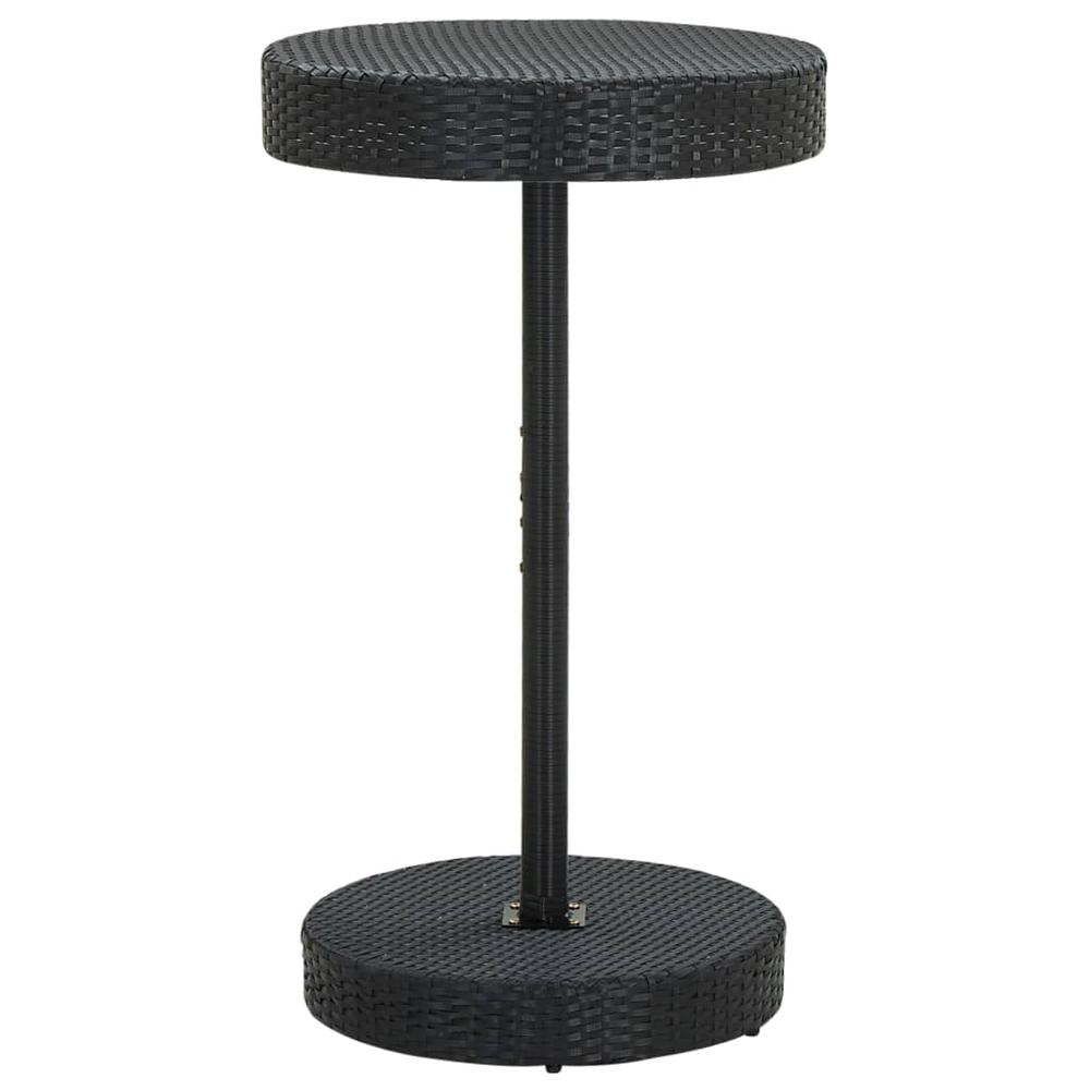 vidaXL Garden Table Black 23.8"x41.7" Poly Rattan, 45856