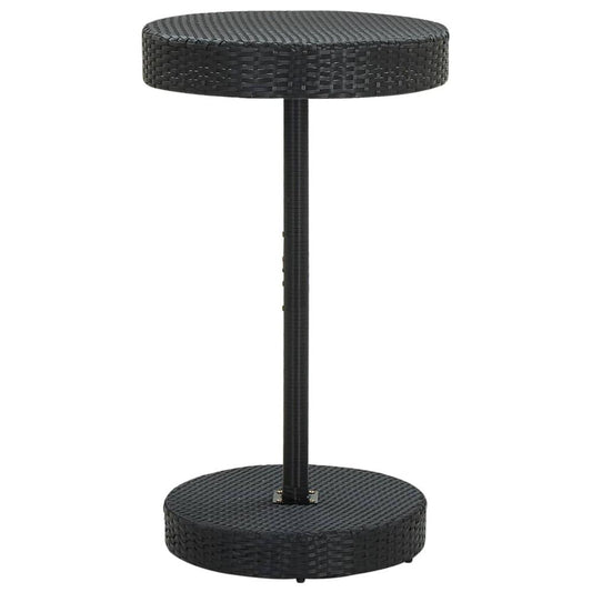 vidaXL Garden Table Black 23.8"x41.7" Poly Rattan, 45856