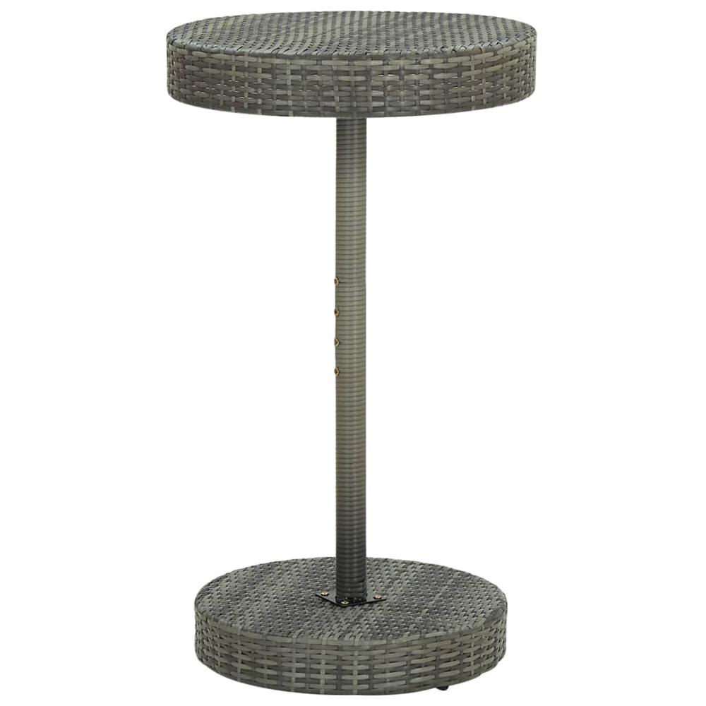 vidaXL Garden Table Gray 23.8"x41.7" Poly Rattan, 45857