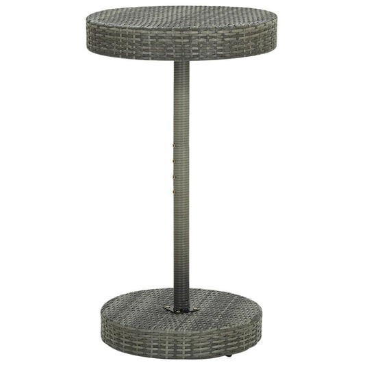 vidaXL Garden Table Gray 23.8"x41.7" Poly Rattan, 45857