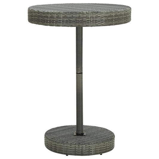 vidaXL Garden Table Gray 29.7"x41.7" Poly Rattan, 45860